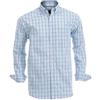 Rankitutu Camicie da uomo a maniche lunghe in cotone con bottoni, vestibilità regolare, Navy Sky Blue Check 04, 3XL