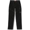 PAYPER Worker Pantalone da Lavoro Unisex Donna Uomo multistagione 100% Cotone Chiusura Zip Tasche Anteriori Laterali Posteriori Porta Metro Bande Reflex Nero (M)