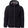 PAYPER FREETIME Giubbino piumino uomo con cappuccio da lavoro 100% nylon imbottito effetto piuma tasche esterne chiusura zip Nero (XL)