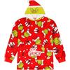 The Grinch Felpa con cappuccio oversize in pile completamente foderata con motivo natalizio