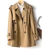 SPORTARC Elegante giacca autunnale da donna di media lunghezza giacca a vento trench per look, cachi, M