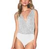 Generic Body Glitterato Senza Maniche, Body in Rete con Paillettes Morbide Ed Eleganti, Senza Schienale, con Scollo a V, per Feste da Bar per Donne