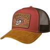 Stetson Cappellino Trucker Cowboy Skull Uomo - cap Berretto Baseball Mesh Snapback, con Visiera, Visiera Estate/Inverno Primavera Estate Autunno Inverno - Taglia Unica Rosso