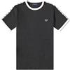 Fred Perry Taped Ringer T-Shirt Snow White, Nero , L