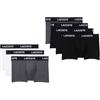 Lacoste Boxer da uomo in cotone elasticizzato, confezione da 7, Nero/Bianco/Grigio, L