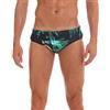 Arcweg Costume da Bagno Uomo con Pad Rimovibile e Coulisse Slip e Parigamba da Bagno Pantaloni Corti Elastico a Vita Bassa Nuoto (Nero/Verde, S)