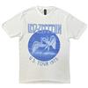 Rock Off officially licensed products Led Zeppelin T Shirt Tour 1975 Blu Wash Band Logo Nuovo Ufficiale Uomo Bianca Size XXL