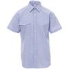 PAYPER Specialist Summer Camicia da Uomo a Manica Corta 100% Cotone Sfiancata Effetto Perlato Polso Sagomato asola Dietro con carrè e Pinces di ripresa Azzurro (L)