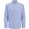 JJ REBEL Jreboscar - Maglietta LS Noos, Camicia Uomo, Blu di Cachemire, M