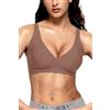 Vertvie Jelly - Reggiseno senza ferretto da donna, push-up, senza cuciture, senza ferretto, copertura completa