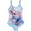 Disney Costume da Bagno Stitch per Ragazze, Costume da Bagno Angel a Un Pezzo per Bambini, Abbigliamento per Spiaggia e Piscina., blu, 13-14 Anni