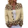 Generic Cardigan da donna UK vintage Fairisle maglioni da donna leggero aperto davanti cardigan casual a maniche lunghe con bottoni maglioni invernali caldi maglioni lavorati a maglia larghi comodi cardigan