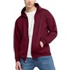 Hanes up, EcoSmart Fleece Full-Zip Hoodie for Men, Hooded Sweatshirt Felpa con Cappuccio, Opaco, Marrone Rossiccio, M (Pacco da 100) Uomo
