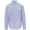 PAYPER Specialist Camicia da Uomo a Manica Lunga 100% Cotone Sfiancata Effetto Perlato Polso Sagomato asola Dietro con carrè e Pinces di ripresa Azzurro (L)