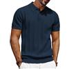 PJ PAUL JONES Polo da uomo a maniche corte casual a coste da golf magliette, blu navy, XXL