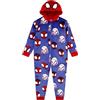 Marvel Pigiama Bambino | Spiderman Pigiama Intero Bambini | Pigiamone Pile Bambino | Blue 3-4 Anni