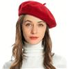 ZLYC Berretto da Donna in Stile Francese, Classico, Lana, Taglia Unica