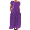 RYTEJFES Abiti Estivi Donna Vestito Estivo Donna Vestito Spiaggia Elegante Corto in Viscosa Abito Lungo Vestiti Lunga da Casa Cotone Curvy Smanicato Vestidos De Mujer Casual 5XL Tubino Lunghi A Camicia Corti