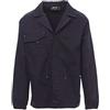 PAYPER Wing Giacca Uomo Donna da Lavoro a Collo Aperto 100% Cotone Chiusura con Bottoni Tasca Porta Smartphone Badge Penna Blu Navy (5XL)