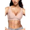 Vertvie Jelly - Reggiseni senza ferretto da donna, push-up, con scollo profondo, senza cuciture, per T-shirt, con supporto, copertura completa, bralette, Colore della pelle., S