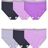 Fruit of the Loom Heather Hi Cut Intimo Donna (Pacco da 10)