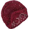 VGOL Cappello fatto a mano da donna, in cotone, taglia Vintage Floral Crochet Slouchy Teschio Cap per 52-58 cm, giro d'estate autunno, Bordeaux
