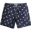 maamgic Costume Uomo Mare Asciugatura Veloce Costume da Bagno Uomo Pantaloncini da Bagno con Fodera in Mesh e Tasche per Piscina Nuoto Sportivi, Mini Ananas Blu Navy, S