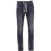 PAYPER Los Angeles Pantalone da Uomo Taglio Jeans Misto Denim Tasche Laterali Chiusura con Zip Gamba Slim Effetto Consumato (Deep Blue, 50)