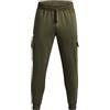 Under Armour Men's Standard Rival Fleece Cargo Jogger, (390) Marine OD Green / / White, X-Small