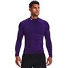 Under Armour ColdGear Compression Mock Uomo, Viola (500)/Bianco, L