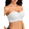 Vertvie Reggiseni senza spalline per le donne antiscivolo push up senza fili reggiseno a fascia senza cuciture comfort tubo superiore di supporto imbottito bralette