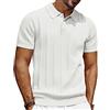 PJ PAUL JONES Polo da uomo a maniche corte, con bottone, da golf, bianco, L