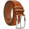 No Limits Cintura Uomo In Vero Cuoio, Made in Italy, Classica Con Cuciture e Accorciabile, Fibbia in Metallo Nickel Free, Alta 3,5 cm, Con Scatola
