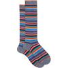 Gallo - Calze Lunghe Uomo Cotone E Cashmere Sasso Righe Multicolor Micro