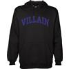 MAGLIERIA CONFORTI Felpa Villain Merch con Cappuccio Unisex Adulti Uomo Donna Ragazzo Ragazza (IT, Testo, XS, Regular, Regular, Nero)