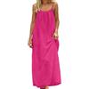 YOSUWOAI Abito da donna con schiena scoperta, estivo, maxi abito da spiaggia, con spalline sottili, per il tempo libero, elegante, abito lungo, da spiaggia, vestibilità larga, camicia da notte