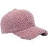 Ayuduots Cappellino da Baseball in Lana di Agnello Finta Tinta Unita, Cappellini da Baseball in Peluche di Feltro di Lana Artificiale per Autunno Inverno