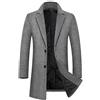 YOUTHUP Cappotto da uomo in lana a quadri slim fit imbottito spesso cappotto invernale monopetto a quadri, Grigio, M