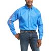 ARIAT Logo Team Twill Classic Long Bianco Messico Camicia Button-Down Uomo (Pacco da 1)