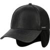 Stetson Cappellino con Paraorecchie Cowhide Donna/Uomo - Berretto in Pelle Baseball Visiera, paraorecchie, Fodera Inverno Autunno/Inverno - XL (60-61 cm) Nero