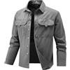 YOSUWOAI - Camicia da uomo per esterni, stile caccia, con bottoni, per il tempo libero, ideale per escursionismo, pesca, trekking, safari, comoda, traspirante, a manica lunga, tinta unita, camicia da