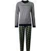 Nottingham Pigiama Uomo Lungo Invernale in Cotone Interlock, Art. FR44516 Grigio Medio Melange M