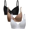 Coconuda Confezione da 3 Reggiseni Rosa Assortito 3