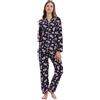 Amaxer Set Pigiama Caldo da Donna in Flanella 100% Cotone Set Pigiama Autunno e Inverno