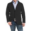 DONGPAO Cardigan da Uomo Maglione Collo Sciallato Giacca Blazer in Maglia Cappotto Sportivo Slim Fit Blazer Vintage Elegante da Lavoro Casual Maglione Lavorato A Maglia Bottoni Giacche con Tasche M