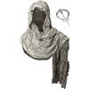 FSUJWOA Sciarpa medievale Wrap Mantello, panno lungo con spilla, rinascimentale Hooded Shaw, cappuccio sciamano