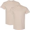 Gildan Men's Heavy Cotton T-Shirt, Style G5000, 2-Pack MED-Sand