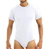 ORANDESIGNE Body T-Shirt Uomo Tuta Sportiva Fitness Body da Ginnastica Artistica Leotard Jumsuit T-Shirt Manica Corta Sport Triathlon Palestra Lingerie Sexy Completa Intera