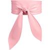 FEOYA Maeau Cintura Larga in Pelle da Donna Rosa Cintura Obi per Vestito Cinturoni Ecopelle Similpelle Ampia Morbida Cinturono Fusciacca Fascia con Fiocco a Vita Alta Annodata Nodo S M