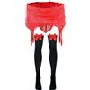 AIEOE Biancheria intima da uomo Sissy Set di biancheria intima in rete Perizoma in pizzo Slip Lingeire Crossdresser Abbigliamento Calze lunghe 2 pezzi, Pizzo rosso, Taglia unica